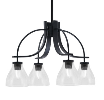 Cavella Four Light Chandelier in Matte Black (200|3924-MB-4760)