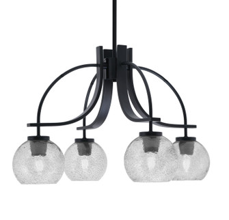 Cavella Four Light Chandelier in Matte Black (200|3924-MB-4102)