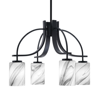 Cavella Four Light Chandelier in Matte Black (200|3924-MB-3009)