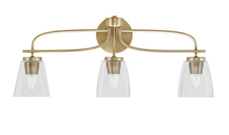 Cavella Three Light Bath Bar in New Age Brass (200|3913-NAB-461)