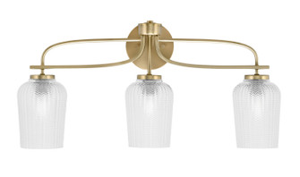 Cavella Three Light Bath Bar in New Age Brass (200|3913-NAB-4250)