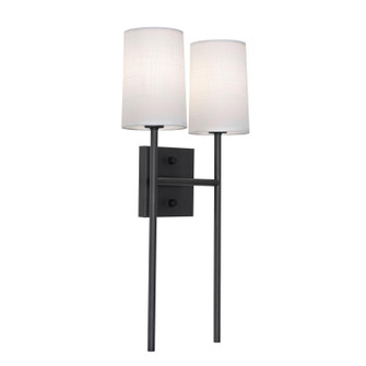 Rose Two Light Wall Sconce in Black (162|ROSS1020CBBK)