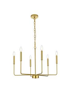 Willa Six Light Pendant in Brass (173|LD740D26BRA)