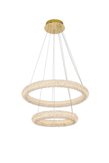 Bowen LED Chandelier in Satin Gold (173|3800G24SG)