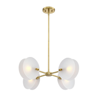 Sky Fall Four Light Chandelier in Brushed Gold (43|D311C-4CH-BG)