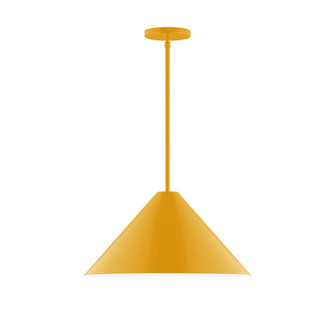 Axis One Light Pendant in Bright Yellow (518|STG423-21)