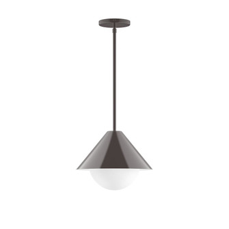 Axis One Light Pendant in Architectural Bronze (518|STG422-G15-51)