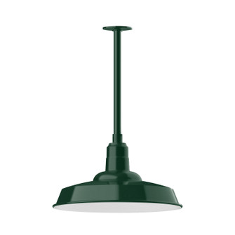 Warehouse One Light Pendant in Forest Green (518|STB185-42-T24)