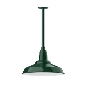 Warehouse One Light Pendant in Forest Green (518|STB184-42-T24)