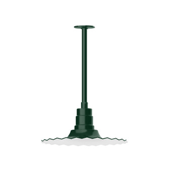 Radial One Light Pendant in Forest Green (518|STB159-42)