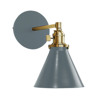 Uno One Light Wall Sconce in Slate Gray with Brushed Brass (518|SCM405-40-91)