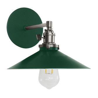 Uno One Light Wall Sconce in Forest Green with Brushed Nickel (518|SCM404-42-96)
