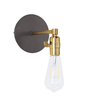 Uno One Light Wall Sconce in Architectural Bronze with Brushed Brass (518|SCM400-51-91)