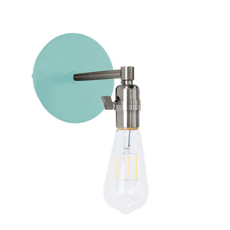 Uno One Light Wall Sconce in Sea Green with Brushed Nickel (518|SCM400-48-96)