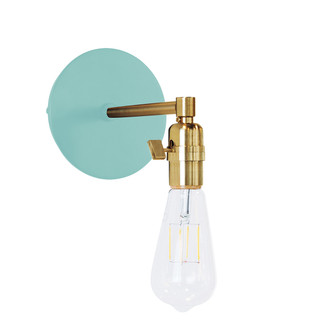Uno One Light Wall Sconce in Sea Green with Brushed Brass (518|SCM400-48-91)