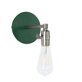 Uno One Light Wall Sconce in Forest Green with Brushed Nickel (518|SCM400-42-96)