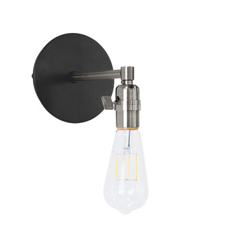 Uno One Light Wall Sconce in Black with Brushed Nickel (518|SCM400-41-96)