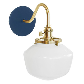 Uno One Light Wall Sconce in Navy with Brushed Brass (518|SCL413-50-91)