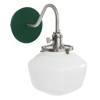 Uno One Light Wall Sconce in Forest Green with Brushed Nickel (518|SCL413-42-96)