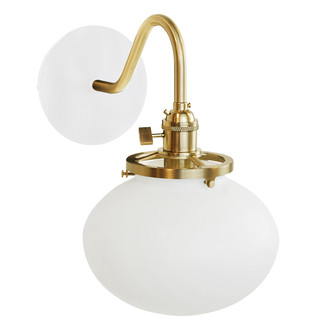 Uno One Light Wall Sconce in White with Brushed Brass (518|SCL411-44-91)