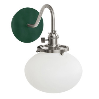 Uno One Light Wall Sconce in Forest Green with Brushed Nickel (518|SCL411-42-96)