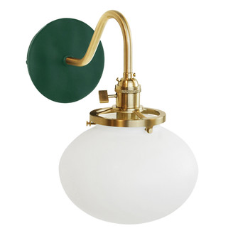 Uno One Light Wall Sconce in Forest Green with Brushed Brass (518|SCL411-42-91)