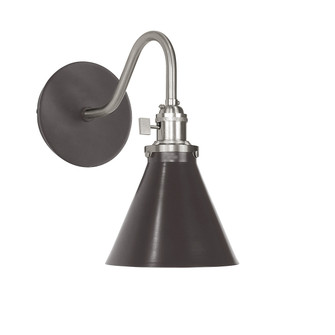 Uno One Light Wall Sconce in Architectural Bronze with Brushed Nickel (518|SCL405-51-96)