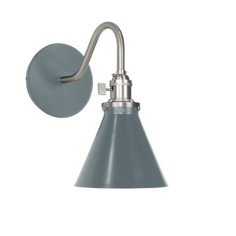 Uno One Light Wall Sconce in Slate Gray with Brushed Nickel (518|SCL405-40-96)