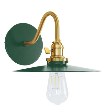 Uno One Light Wall Sconce in Forest Green with Brushed Brass (518|SCL403-42-91)