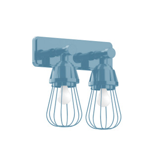 Vintage Two Light Wall Sconce in Light Blue (518|SCG081-54)