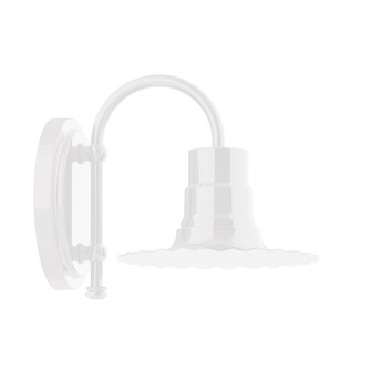 Radial One Light Wall Sconce in White (518|SCB157-44-G06)