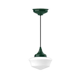 Schoolhouse One Light Pendant in Forest Green (518|PEF021-42-C27)