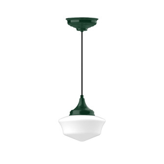 Schoolhouse One Light Pendant in Forest Green (518|PEF021-42-C02)