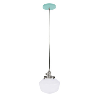 Uno One Light Pendant in Sea Green with Brushed Nickel (518|PEB413-48-96-C22)