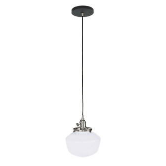 Uno One Light Pendant in Black with Brushed Nickel (518|PEB413-41-96)