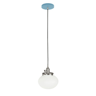 Uno One Light Pendant in Light Blue with Brushed Nickel (518|PEB411-54-96-C12)