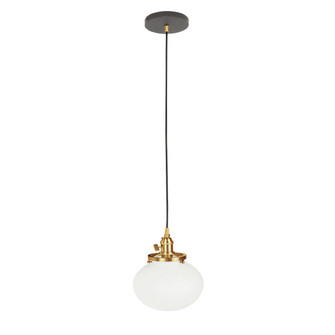 Uno One Light Pendant in Architectural Bronze with Brushed Brass (518|PEB411-51-91-C21)