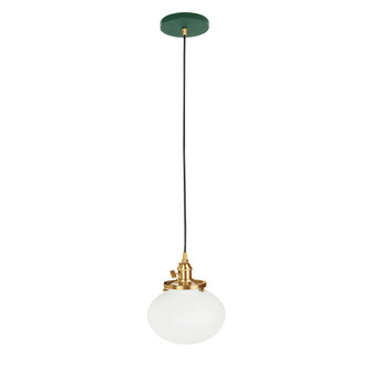 Uno One Light Pendant in Forest Green with Brushed Brass (518|PEB411-42-91-C23)