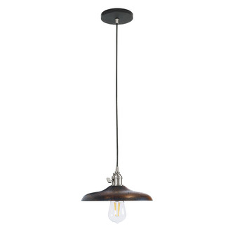 Uno One Light Pendant in Black with Brushed Nickel (518|PEB410-41-96-C21)