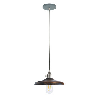 Uno One Light Pendant in Slate Gray with Brushed Nickel (518|PEB410-40-96-C20)