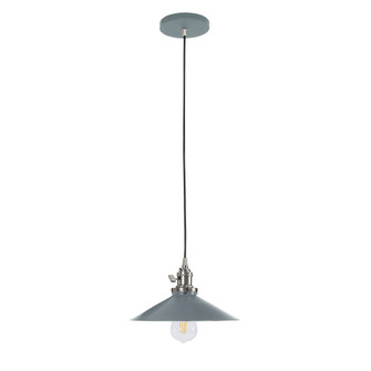 Uno One Light Pendant in Slate Gray with Brushed Nickel (518|PEB404-40-96-C04)