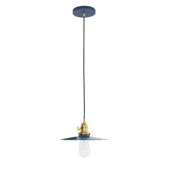 Uno One Light Pendant in Navy with Brushed Brass (518|PEB403-50-91-C22)