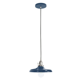 Uno One Light Pendant in Navy with Brushed Nickel (518|PEB401-50-96-C01)