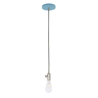 Uno One Light Pendant in Light Blue with Brushed Nickel (518|PEB400-54-96-C24)