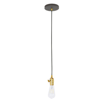 Uno One Light Pendant in Architectural Bronze with Brushed Brass (518|PEB400-51-91)