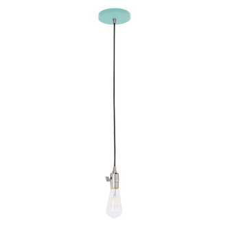 Uno One Light Pendant in Sea Green with Brushed Nickel (518|PEB400-48-96-C24)