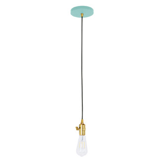 Uno One Light Pendant in Sea Green with Brushed Brass (518|PEB400-48-91-C24)