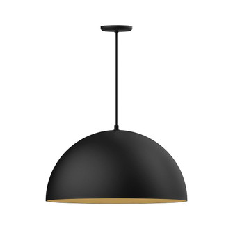 XL Choices One Light Pendant in Black with Gold Matte Interior (518|PEB229-41-75)
