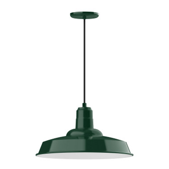 Warehouse One Light Pendant in Forest Green (518|PEB185-42)