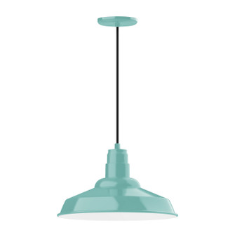 Warehouse One Light Pendant in Sea Green (518|PEB184-48)